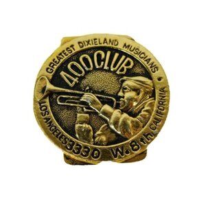 Money Clip 400 Club Greatest Dixieland Musicians Los Angeles California Goldtone